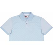 Mish Mash Mens Big Size Fine Knit Diamond Pattern Short Sleeve Polo With Contrast Back Sleeve And Collar