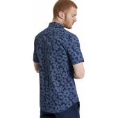 Ben Sherman Mens Big Size Stipple Floral Print Butto Down Casual Short Sleeve Shirt