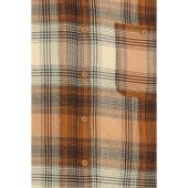 Blend Mens Big Size Brush Cotton Check Button Down Collar Casual Long Sleeve Shirt