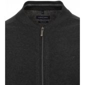 Casa Moda Mens Big Size Zip Front Cotton Cardigan