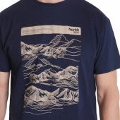 North 56°4 Mens Big Size Landscape Print Cotton Crew Neck T Shirt