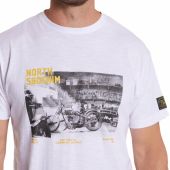 North Denim Mens Big Size Classic Bike Print Cotton Crew Neck T Shirt