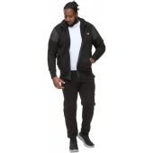 D555 Mens Big Size Fashion Zip Through Hoodie