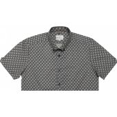 Ben Sherman Mens Big Size Block Geo Print Cotton Button Down Collar Short Sleeve Casual Shirt