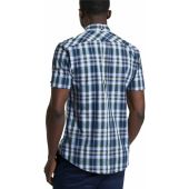 Ben Sherman Mens Big Size Irregular Check Button Down Collar Casual Short Sleeve Shirt