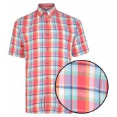Peter Gribby Linen Mix Check Short Sleeve Shirt