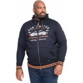 Duke Mens Big Size Flanders Sport Logo Print Cotton Full Zip Hoodie