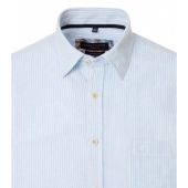 Casa Moda Mens Big Size Linen Mix Stripe Short Sleeve Shirt