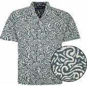 Espionage Mens Big Size Short Sleeve All Over Abstract Print Shirt