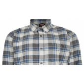 Espionage Mens Big Size Long Sleeve Brushed Cotton Check Shirt With Button Down Collar Curved Hemline And Single Chest Pocket
