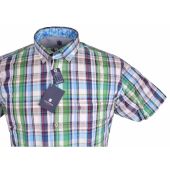 Hatico Seersucker Chequered Short Sleeve Shirt