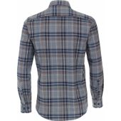Casa Moda Mens Big Size Cashmere Feel Cotton Comfort Fit Casual Check Long Sleeve Shirt