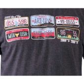Duke Mens Big Size - Soho - American Number Plate Cotton Crew Neck T Shirt