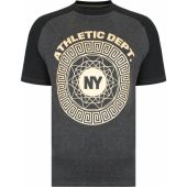 Kam Mens Big Size Fashion Print Cotton Raglan Tee Shirt