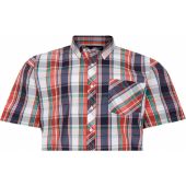 Espionage Mens Big Size Button Down Collar Short Sleeve Shirt