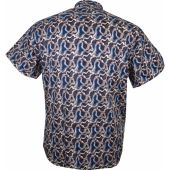 Mish Mash Mens Big Size Abstract Print Short Sleeve Cotton Shirt