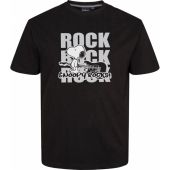 North 56 Mens Big Size Snoopy Rocks Print Cotton Crew Neck T Shirt