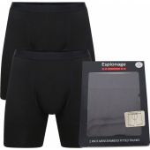 Espionage Mens Big Size 2 Pack Bamboo Trunk