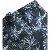 D555 Mens Big Size Leaf Print Swim Short
