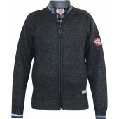 D555 Mens Big Size Knitted Zip Cardigan With Side Pockets And Fleece Lining