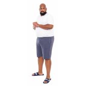 Duke Mens Big Size - Cobra - D555 Twin Set Organic Cotton Lounge Short Navy-Denim