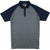 Mish Mash Mens Big Size Knitted Diamond Pattern Cotton Short Sleeve Polo