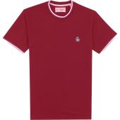 Penguin Mens Big Size Organic Cotton Crew Neck T Shirt with contrast Trim