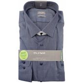 Olymp Mens Big Size Comfort Fit Textured Egyptian Cotton Formal Long Sleeve Shirt With Breast Pocket
