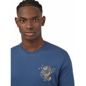 Ben Sherman Mens Big Size Strolling Record Print Crew Neck Cotton T Shirt