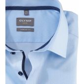 Olymp Mens Big Size Comfort Fit Egyptian Cotton Pattern Long Sleeve Formal Shirt With Breast Pocket