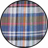 Peter Gribby Mens Big Size Linen Mix Check Casual Short Sleeve Shirt
