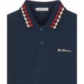 Ben Sherman Mens Big Size Jacquard Collar Interest Polo