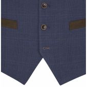 Skopes Mens Big Size Stretch Check Suit Waistcoat
