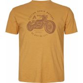 NORTH 56°4 Mens Big Size Custom Motor Print Cotton Crew Neck T Shirt