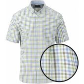 Fynch Hatton Mens Big Size Comfort Fit Super Fine Cotton Casual Button Down Collar Short Sleeve Shirt With Breast Pocket