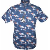 Mish Mash Mens Big Size Tropical Print Short Sleeve Cotton Shirt