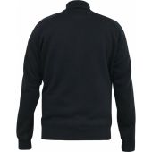 Mens Big Size D555 Duke Zip Through Sweatshirt With Ribbed Collar And Sleeve Stripes
