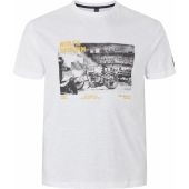 North Denim Mens Big Size Classic Bike Print Cotton Crew Neck T Shirt