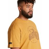 NORTH 56°4 Mens Big Size Custom Motor Print Cotton Crew Neck T Shirt