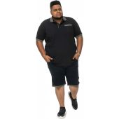 D555 Mens Big Size Contrast Collar Cotton Polo