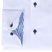 Casa Moda Big Size Honeycomb Texture Plain Formal Long Sleeve Shirt