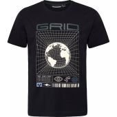 North Latitude Mens Big Size Grid Print Crew Neck T Shirt
