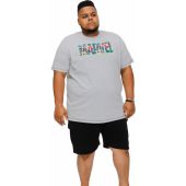 D555 Mens Big Size Marvel Print Cotton Crew Neck T Shirt