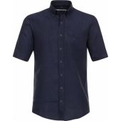 Casa Moda Mens Big Size Casual Fit Linen Edition Button Down Collar Short Sleeve Shirt With Breast Pocket