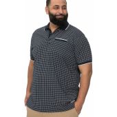 D555 Mens Big Size Contrast Collar Pattern Polo
