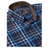 Douglas+Grahame Mens Big Size Check Button Down Collar Short Sleeve Shirt