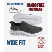 D555 Mens Big Size Wide Fitting Hands Free Slip On Shoe