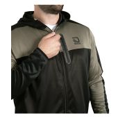 D555 Mens Big Size Active Performance Stretch Zip Through Hoodie