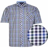 Mens Big size Espionage Button Down Collar Check Shirt