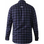 Duke Mens Big Size Flannel Check Button Down Casual Long Sleeve Shirt
